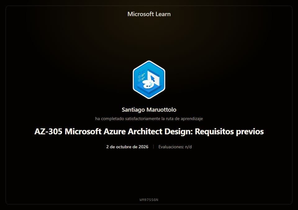 AZ-305: Microsoft Azure Architect Design, requisitos previos