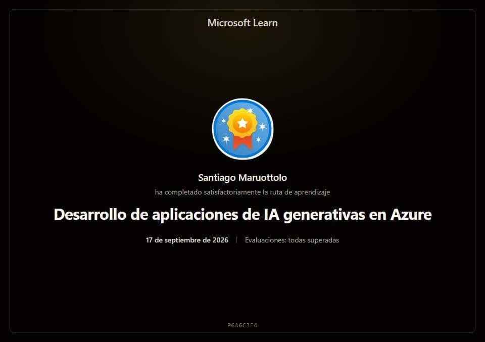 Desarrollo de aplicaciones de IA generativas en Azure